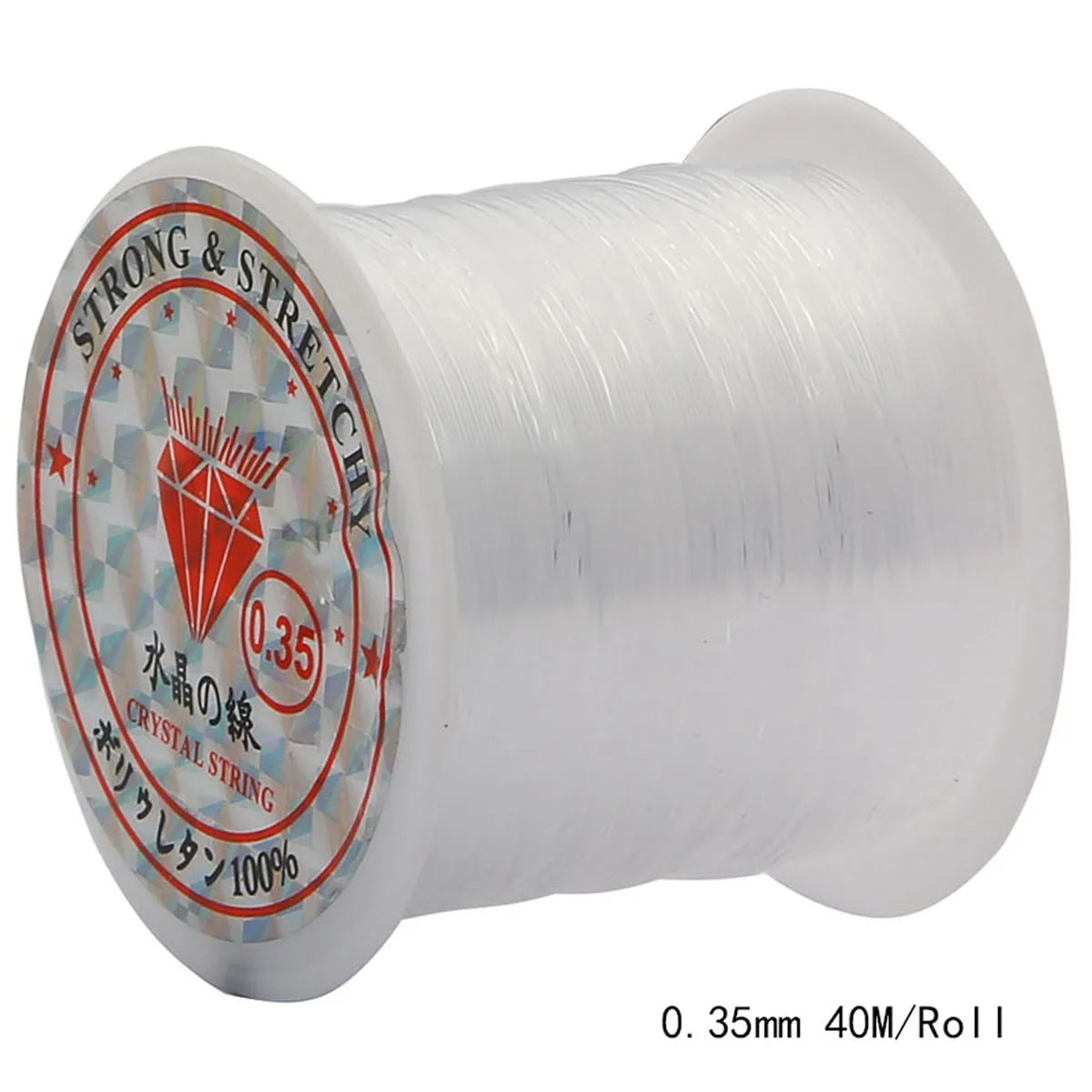 0.2-0.8mm Clear Non-Elastic Crystal Beading Line Invisible Strong Jewelry Wire for DIY Craft Making Round Spool 8-100m Roll Rope