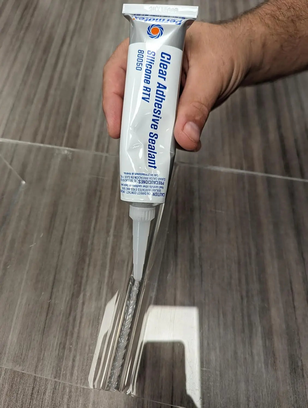 Clear Silicone Sealant 3 oz - Waterproof Adhesive for Bath, Kitchen, DIY Home Repair