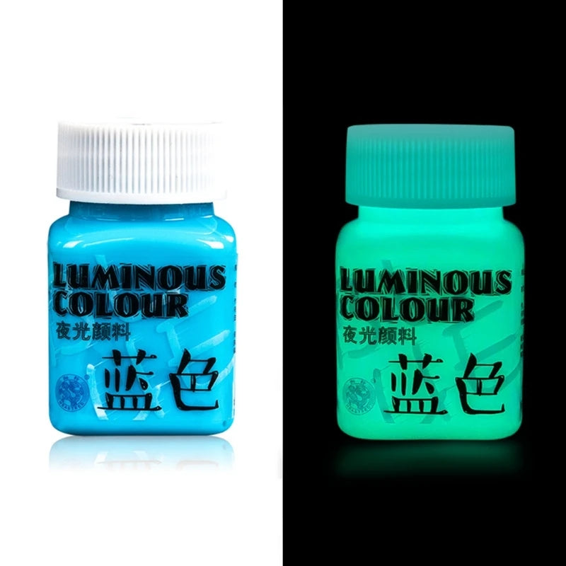 E5BA Glow in the Dark Acrylic Paint Fluorescent Paint for Rock Neon Craft Paint