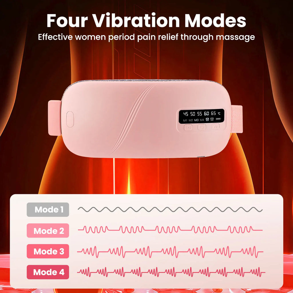 Lady Menstrual Heating Pad Warm Palace Belt Relieve Menstrual Pain Hot Compress Massager Uterus Cold Dysmenorrhea Relieving Belt