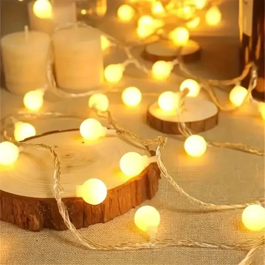 Outdoor Christmas LED String Lights, Waterproof Solar Fairy Lights for Garden, Courtyard & Patio Decoration