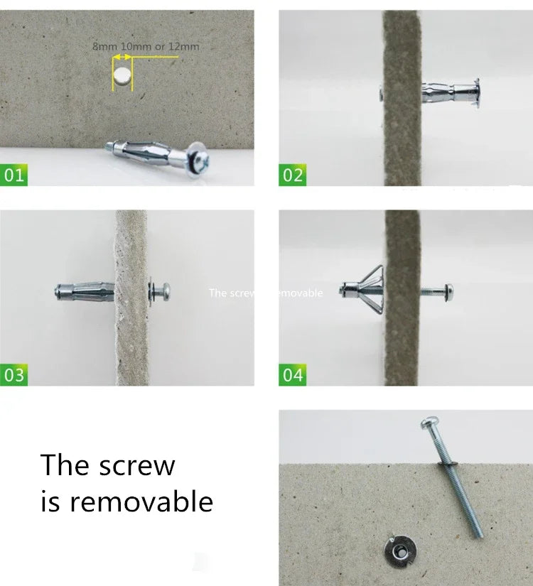 M4 M5 M6 Drywall Anchor Plasterboard Cavity Plug Dowel Hollow Wall Anchor Molly for Ceiling Expansion Screws Gypsum Board Holes