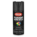Rust Preventative Spray Paint, Black, Satin, Solvent, 12 oz