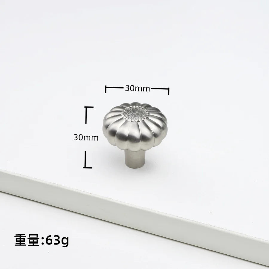 Nickel Brushed Kitchen Cabinet Pulls Silver Wardrobe Drawer Handles Zinc Alloy Single Hole Knobs Modern Furniture Door Handles