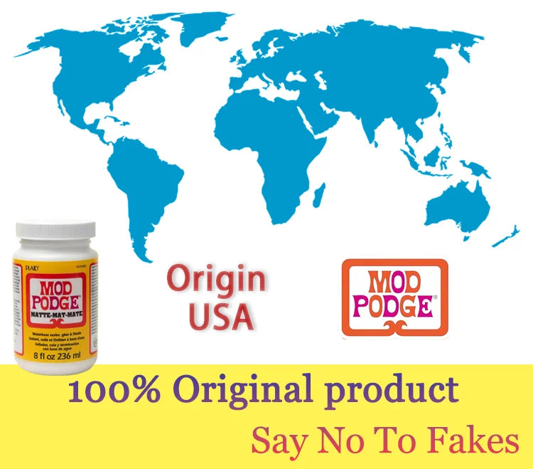 Mod Podge Matte Sealer Glue and Finish Quick Dry Easy Clean for Wood Paper Fabric & More Non-Toxic 2oz/4oz/8oz
