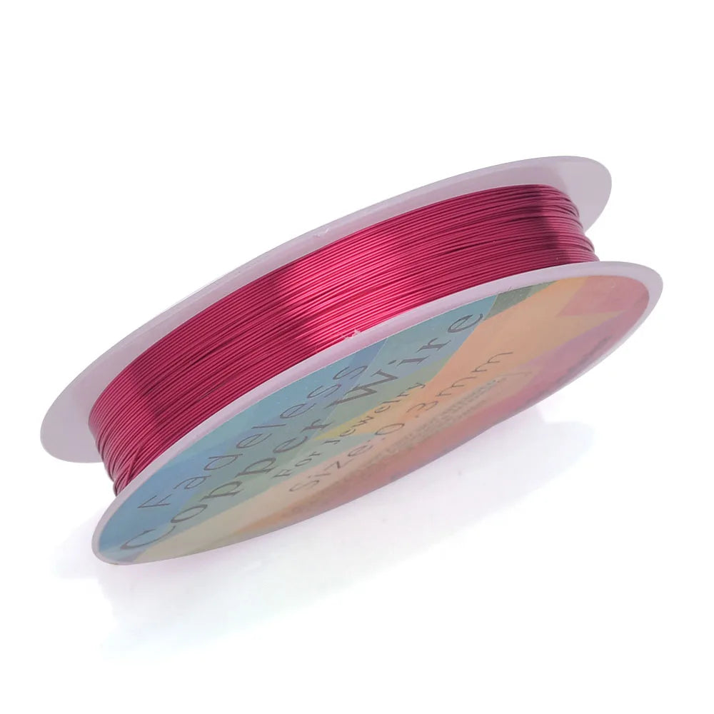 Colorfast Copper Wire For Bracelet Necklace Jewelry DIY Accessories 0.2/0.25/0.3/0.5/0.6/0.7/1.0mm Craft Beading Wire HK018