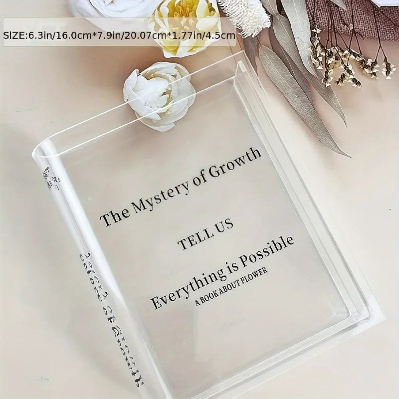 Book Vase French Transparent Acrylic Book-shaped Vase Transparency European-style Decoration for Living Room Hydroponic