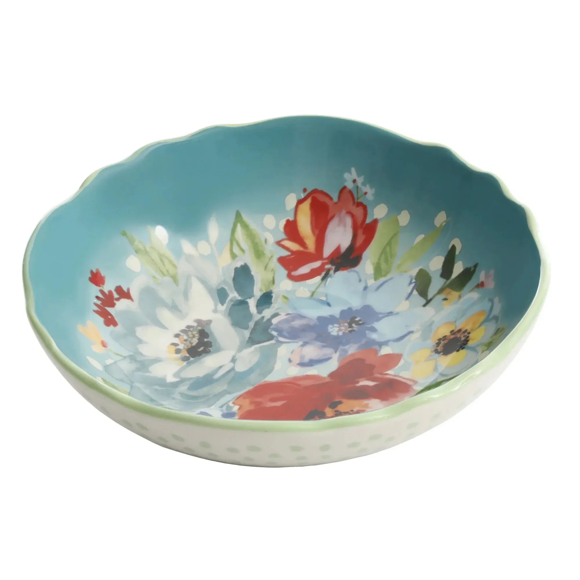 Colorful Melody Pasta Bowls, 7.5" Stoneware Set, Mix & Match, Ideal for Vintage Style Homes