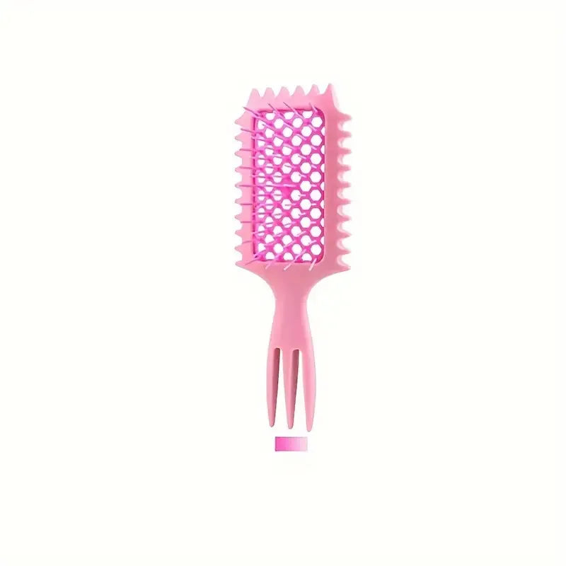 5-Piece Hair Styling Set: Curl Define Styling Brush Curved Rat Tail Comb Edge Control Brush-Perfect for Salon-Quality Results