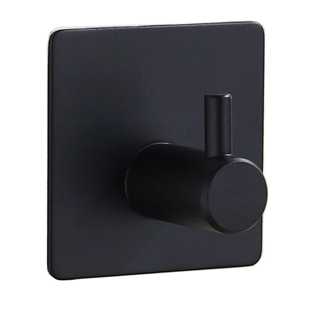 Space Aluminium Self Adhesive Towel Hooks Wall Coat Rack Key Holder Towel Hooks Clothes Hanging Rack Bathroom Accessories