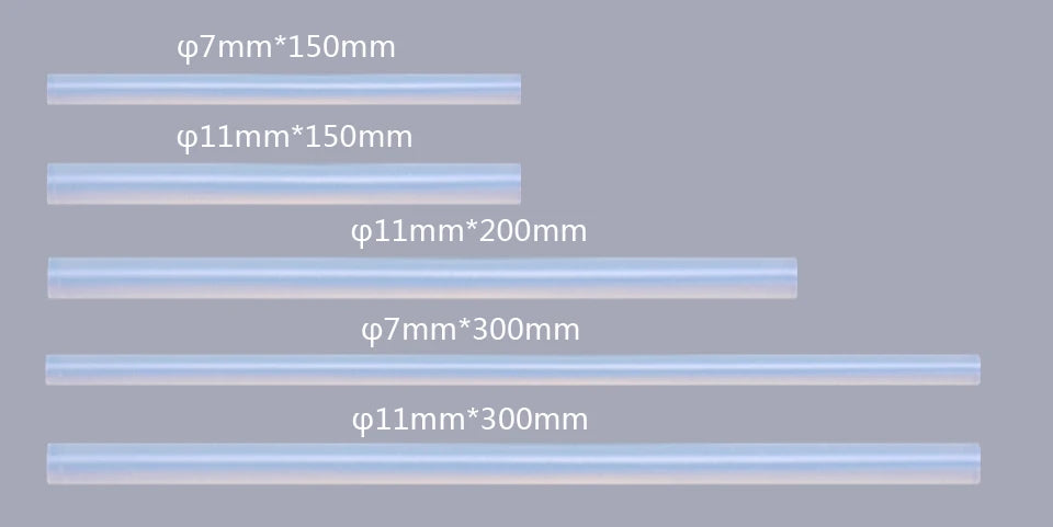 Hot Melt Glue Sticks 7mm/11mm Translucent Strong Viscosity Rods For Glue Gun High Temperature Resistant Hot Glue 10~50Pcs