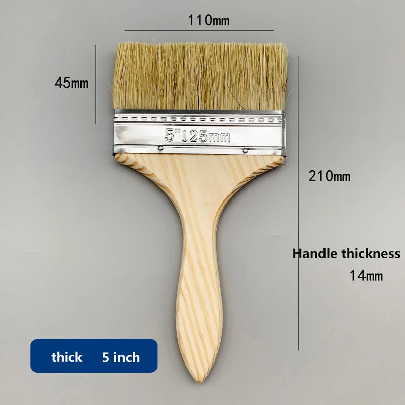 Thick-handled and thin-handled paint brushes are available. Household soft-bristled dust-removing brushes and special brushes fo