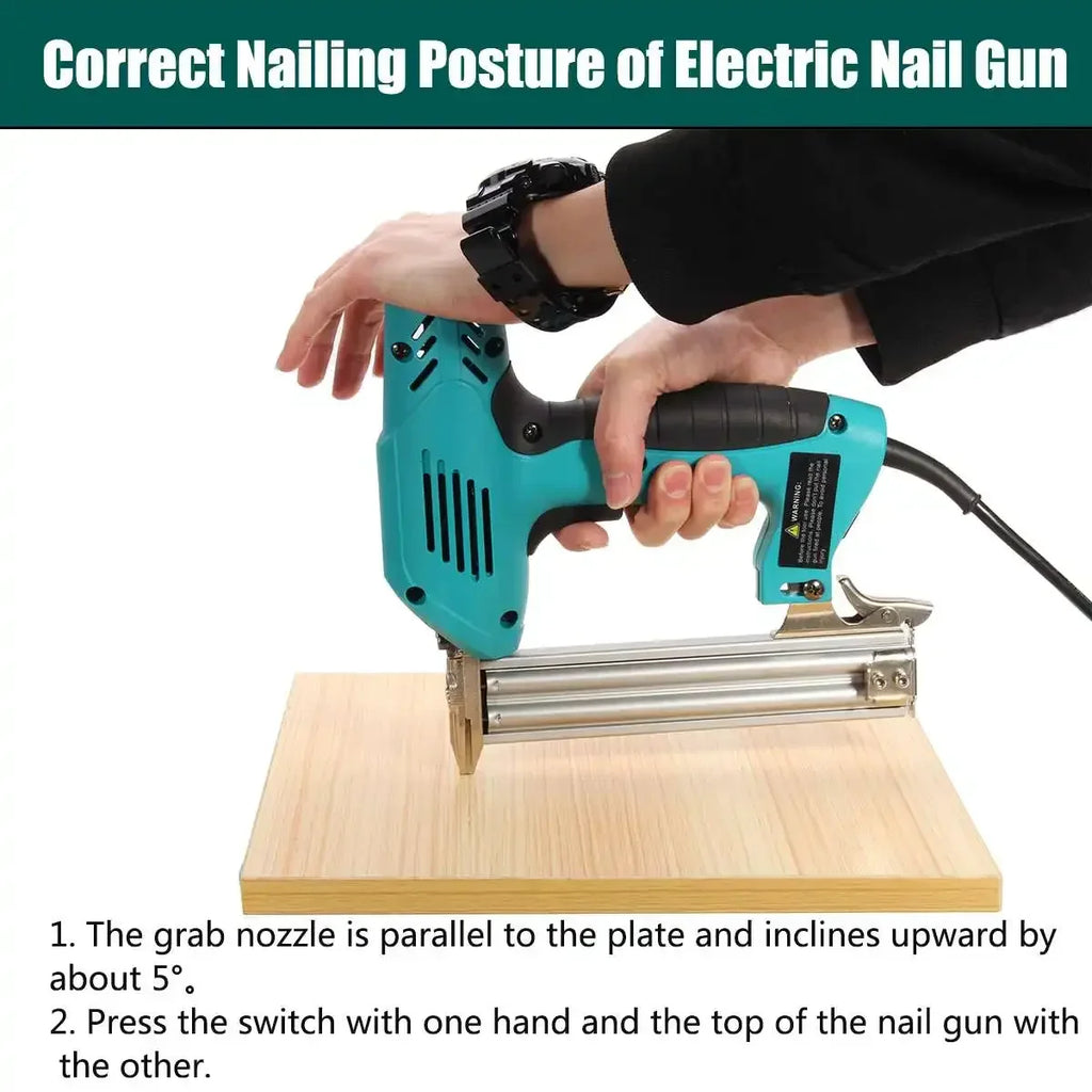 220V 2000W Electric Straight Nail Gun 10-30mm Electrical Staple Nail Guns High Power Heavy-Duty Woodworking Tool