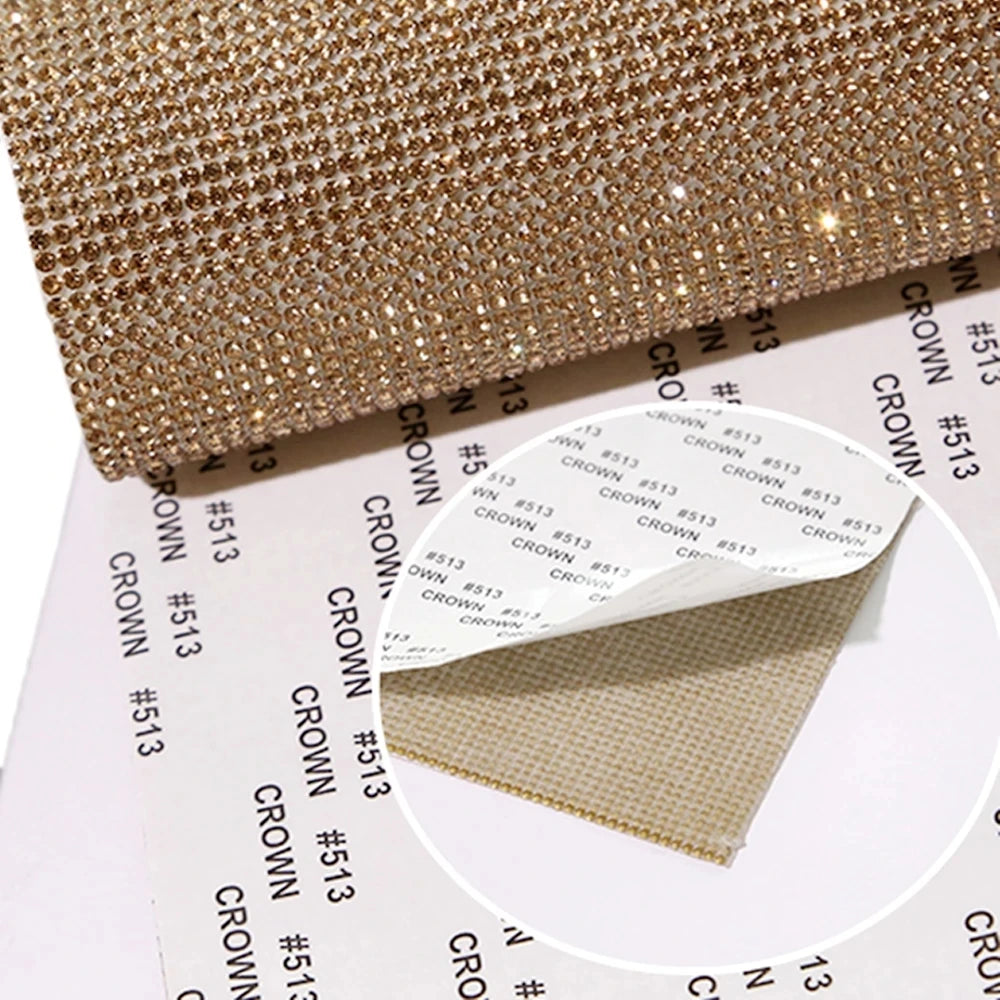 Self-adhesive Rhinestone Jewelry DIY Accessories Phone Case Shiny Diamond Ribbon Wedding Crystal Tape Sticker Car Interior Decor