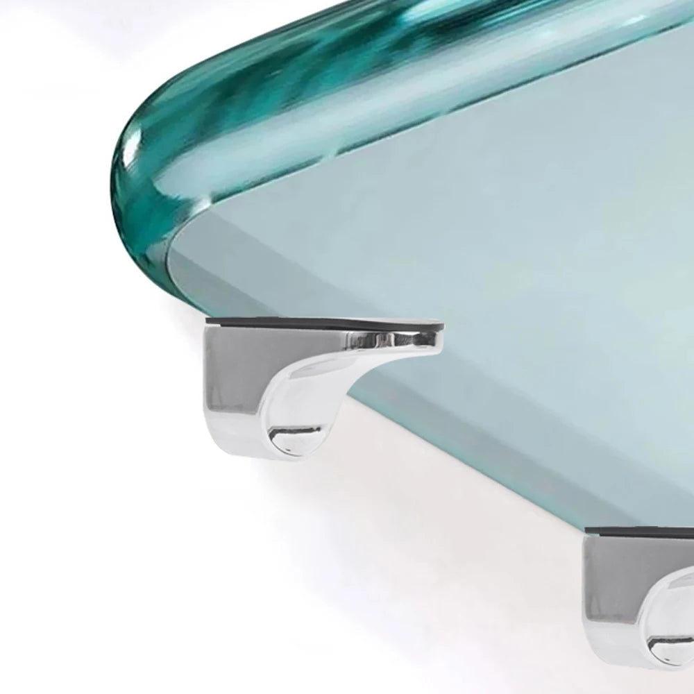 Zinc Alloy Glass Shelf Bracket Wall Mounted Bathroom Support Shelf Brackets Holder Adjustable Wooden Bookshelf Glass Clamps