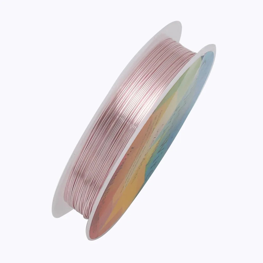 Colorfast Copper Wire For Bracelet Necklace Jewelry DIY Accessories 0.2/0.25/0.3/0.5/0.6/0.7/1.0mm Craft Beading Wire HK018