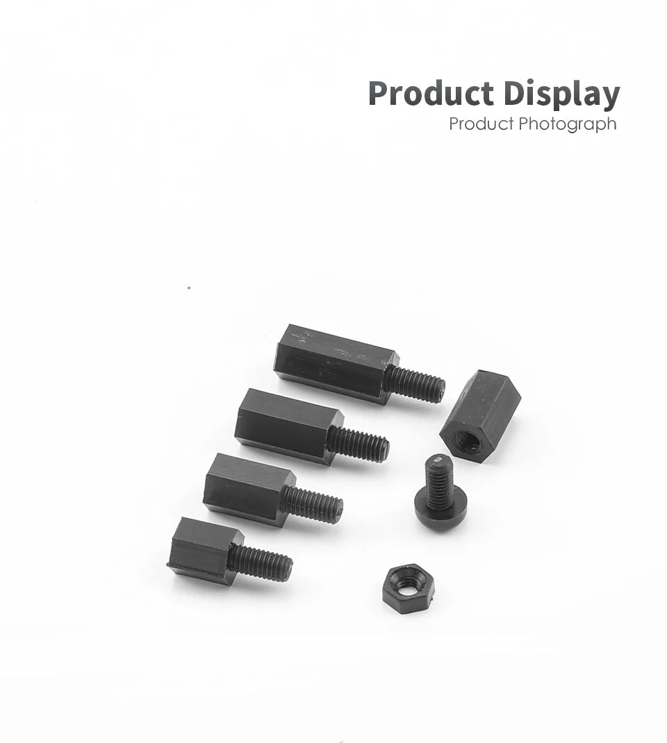 Male Female Nylon Hex Standoff Assortment Kit with Plastic Screws Nuts M2 M2.5 M3 M4 Insulation Plastic Standoff Spacer Set