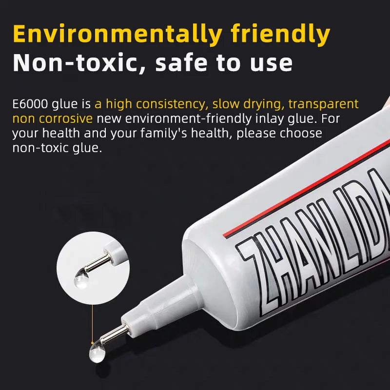15/25/50/110mL Zhanlida e6000 Transparent Glue Epoxy Adhesive Hotfix for Crystal Rhinestone Glass Jewelry Polymer Clay Toy Wood