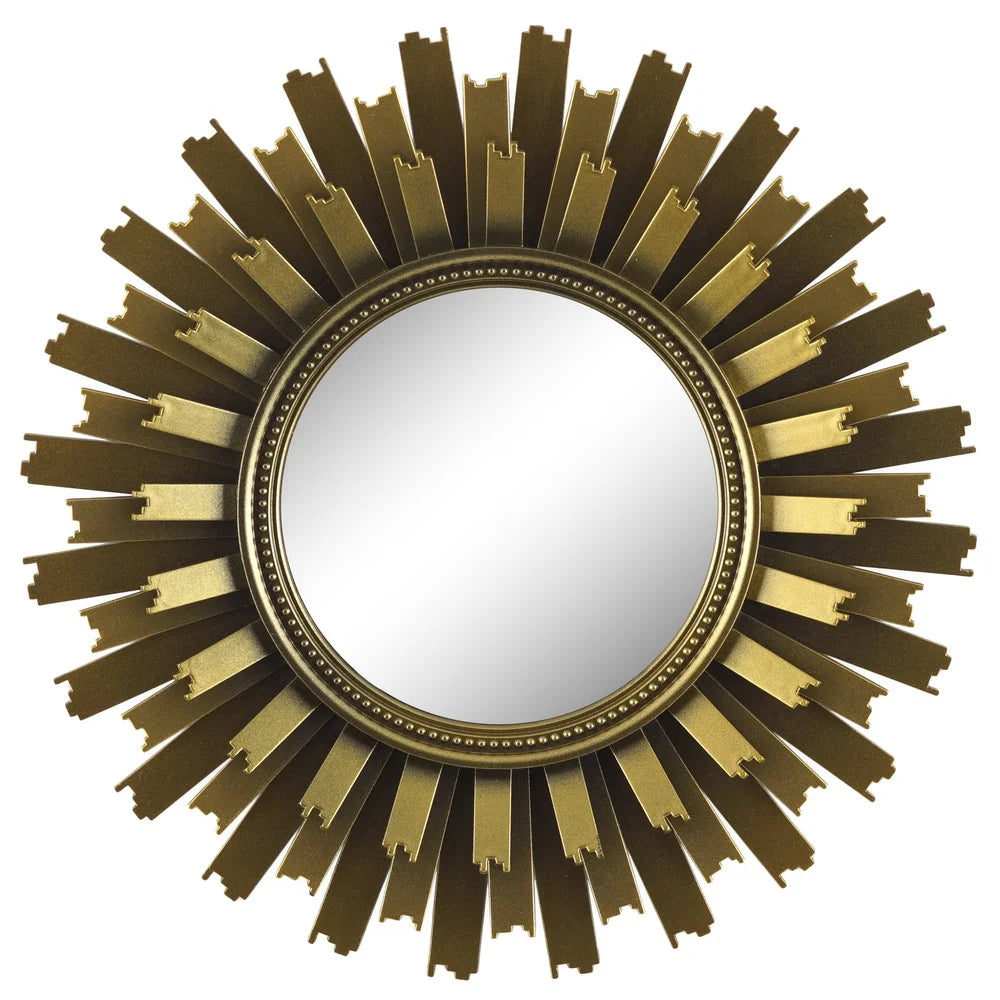 3 Piece Round Sunburst Mirror Set Mid Century Modern Home Decor Lightweight Wall Accent Mirrors Versatile Decorative Wall Art