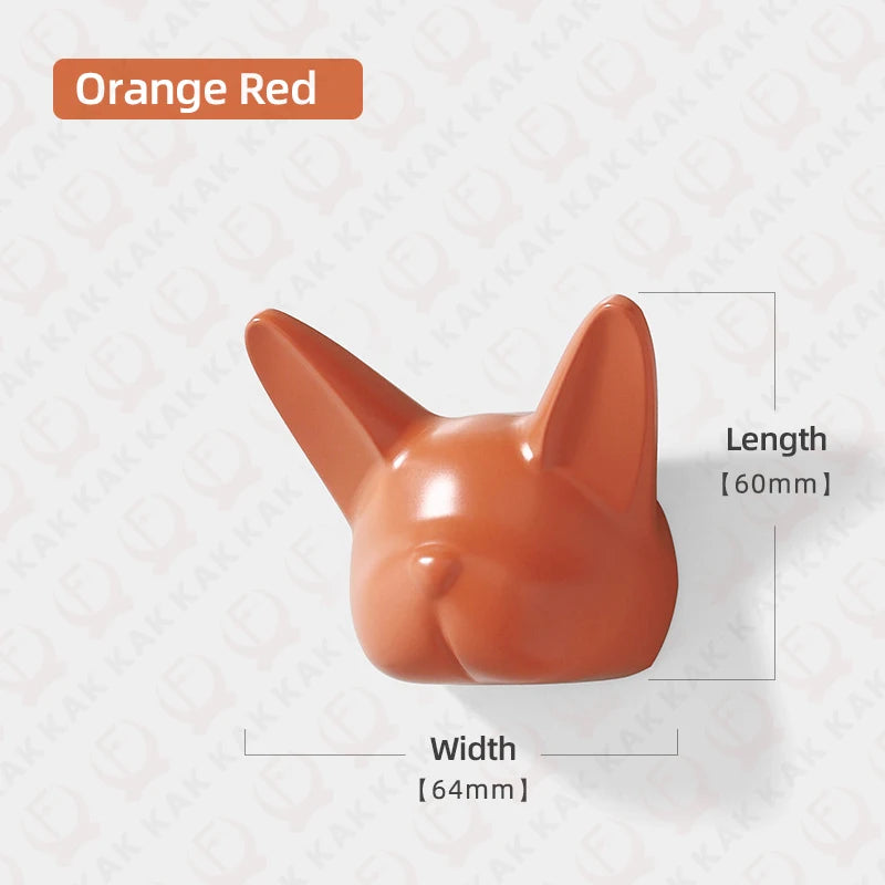 KAK Bulldog Design Wall Hanging Hooks Coat Hook Bag Hat Rack Rackers Zinc Alloy Wall Decorations for Kis Hardware Fittings