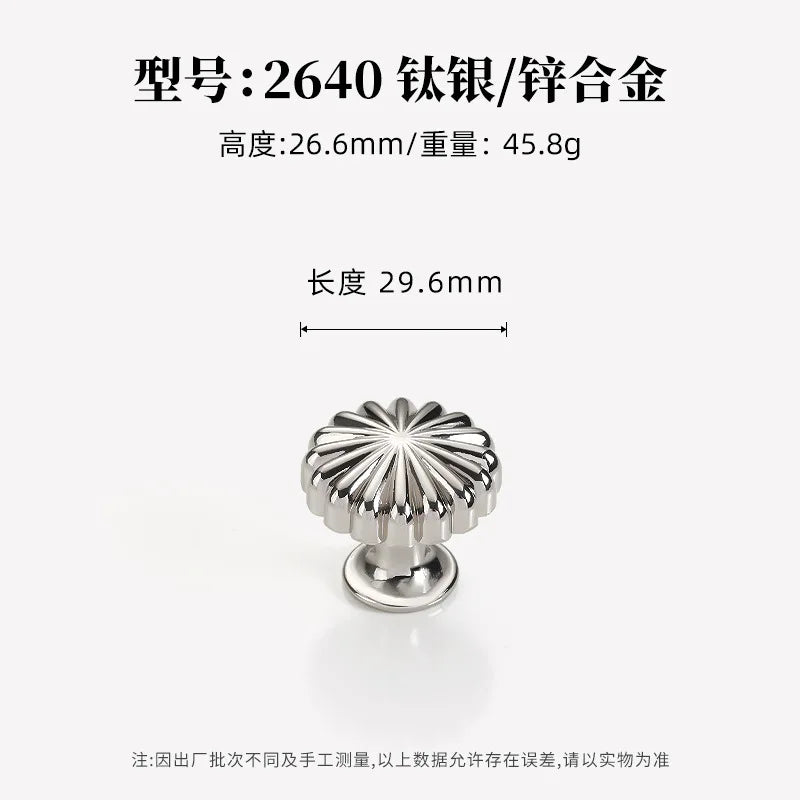 Silver cabinet door handle creative wardrobe/cabinet/drawer knobs modern minimalist single-hole door pull furniture hardware