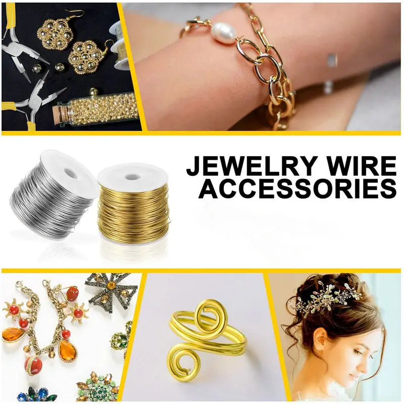 0.3-1.0mm Jewelry Beading Wire Tarnish Resistant Jewelry Copper Wire for Bracelet Necklaces Craft Jewelry Making Supplies