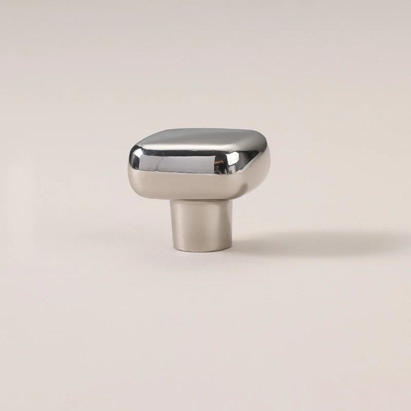 Silver cabinet door handle creative wardrobe/cabinet/drawer knobs modern minimalist single-hole door pull furniture hardware