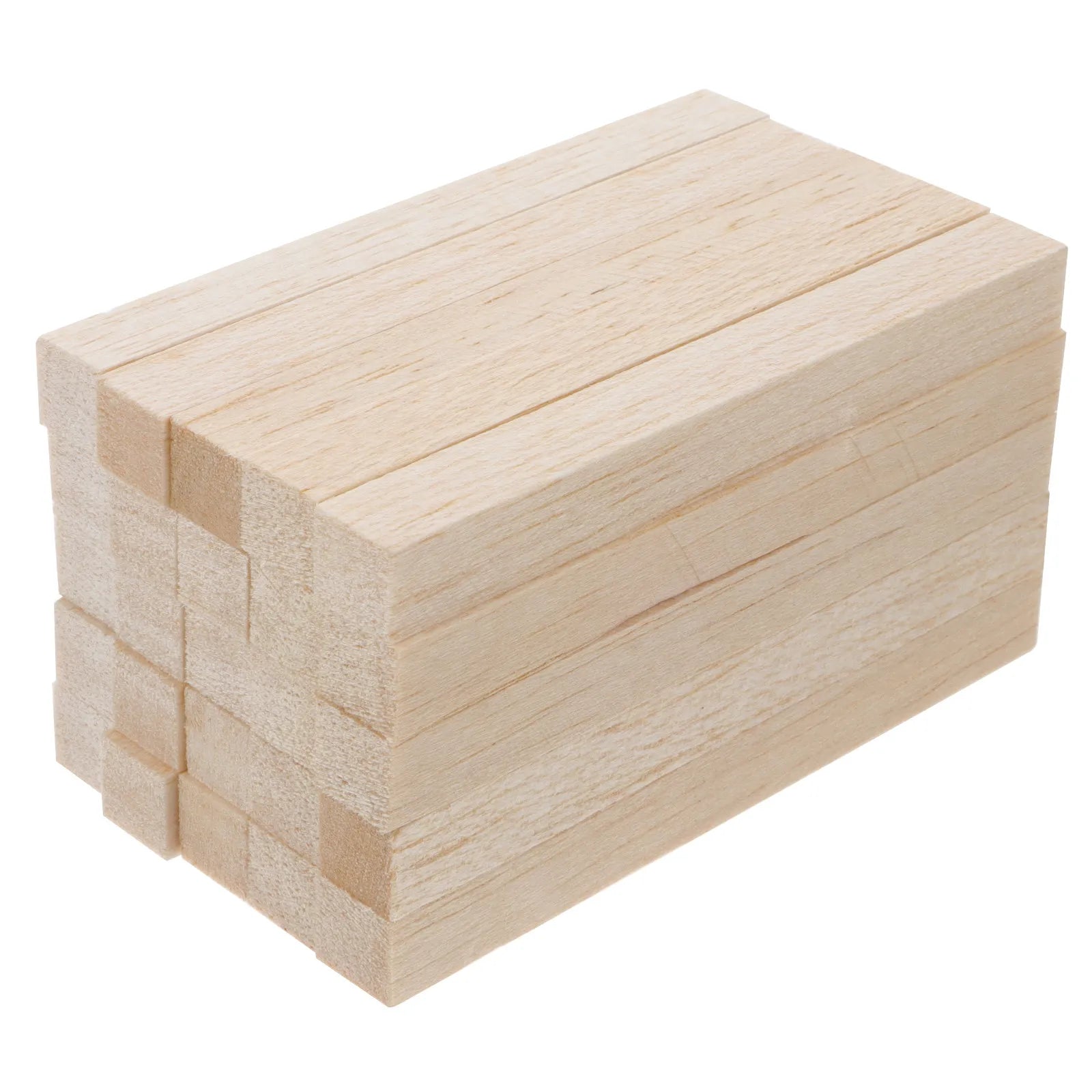 25Pcs Wooden Square Dowels Natural Balsa Wood DIY Craft Sticks for Miniature Houses Kites Props Candy Bouquets Handicraft