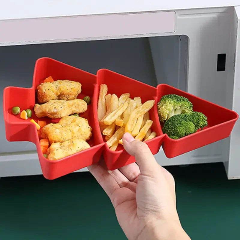 1-20PCS Christmas Tree Shaped Fruit Tray Plastic Candy Snack Tray Dried Fruit Melon Plate Party Supplies Home Decoration