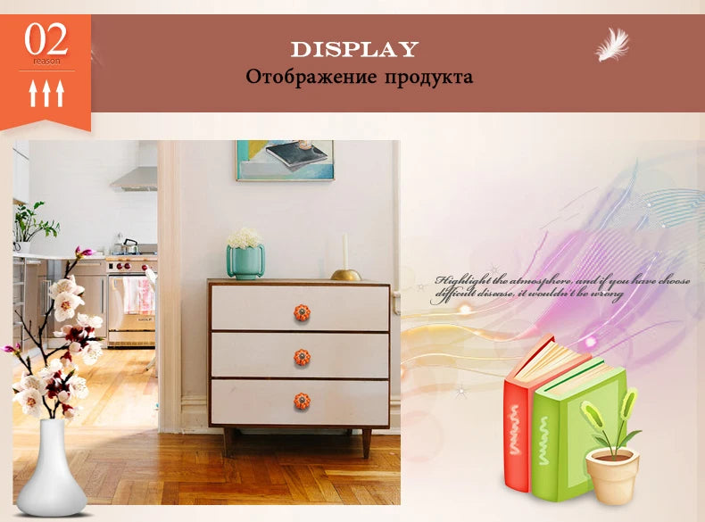 Pumpkin Gold Ceramic Handles Drawer Knobs Single Hole Cupboard Handles Cabinet Pulls Kitchen Accessories Handles Furniture