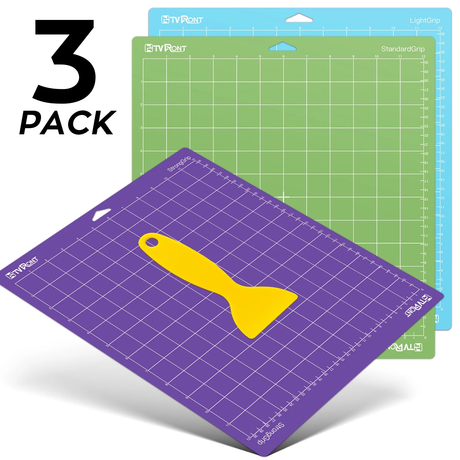 HTVRONT 6/3 Pack 12x12in Mixed Colors PVC Adhesive Cutting Mat Base Plate Tool Pad for Cricut Explore Air/Air2/Maker DIY Machine