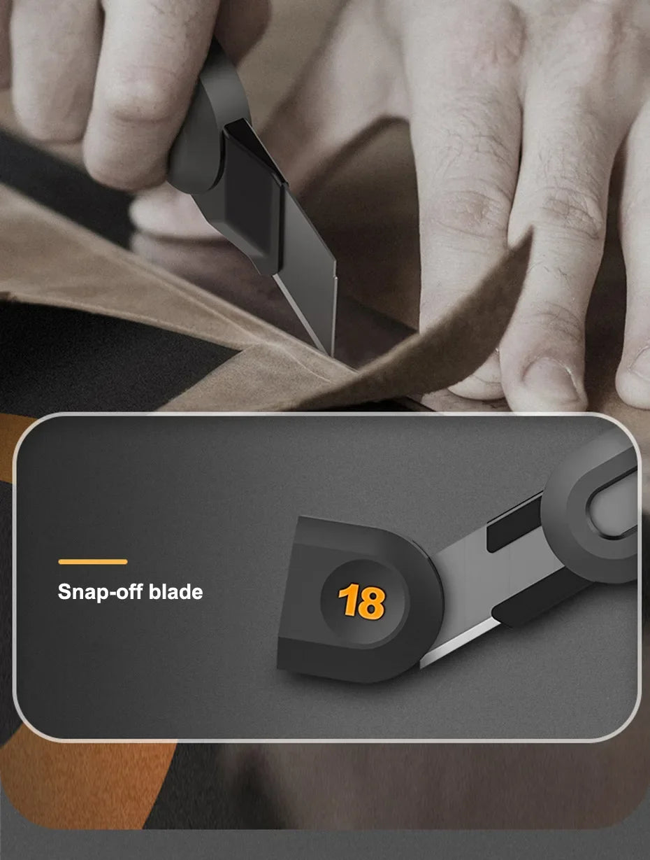 Deli Utility Knife Portable Pocket Box Cutter Retractable Paper нож 18MM 9MM Metal Blade for Office School Stationery Supplies