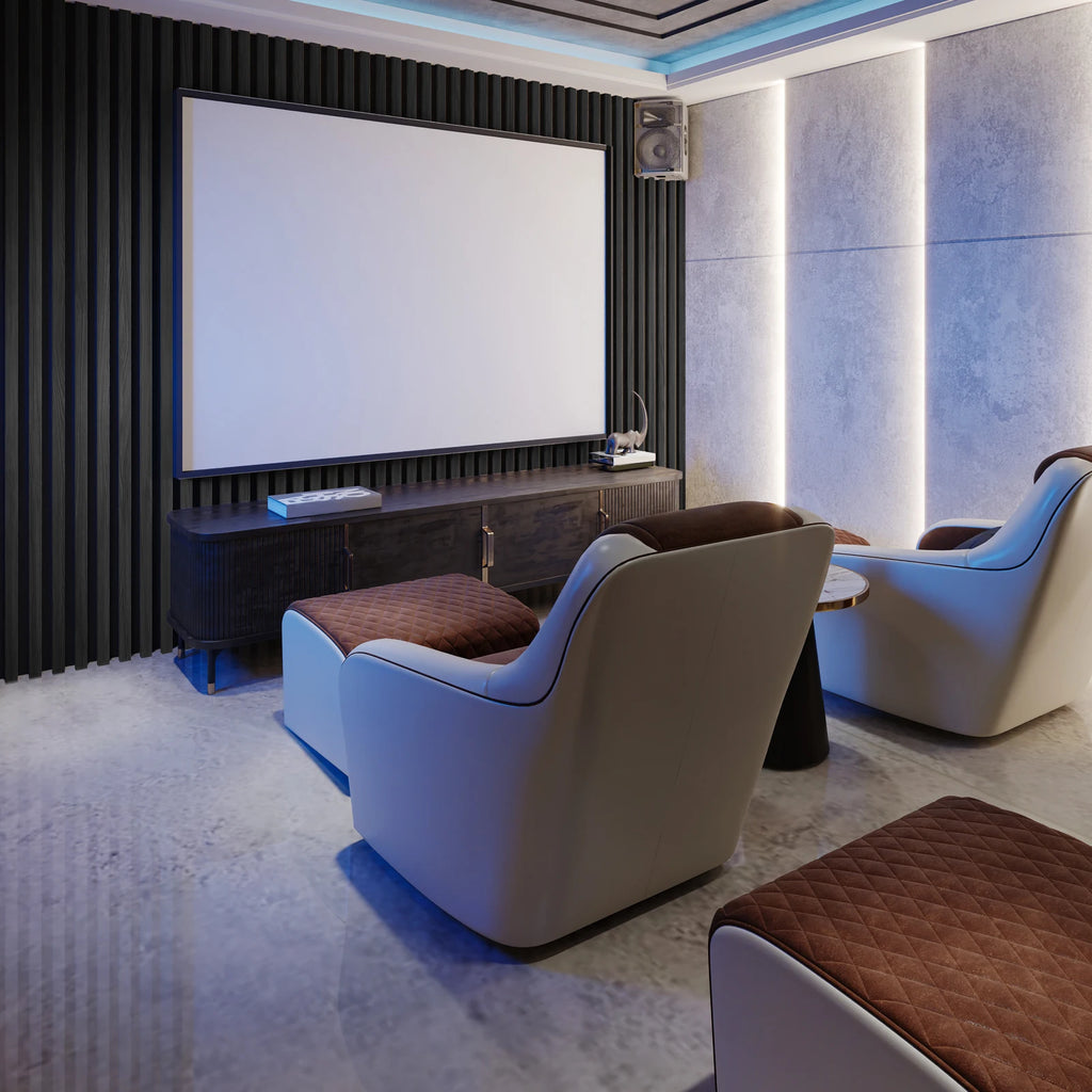 Art3d  4-Panels, Textured Wood-Look 3D Wall & Ceiling Tiles Noise Insulating MDF Grille Design,Acoustic Panels, 24" x 12"