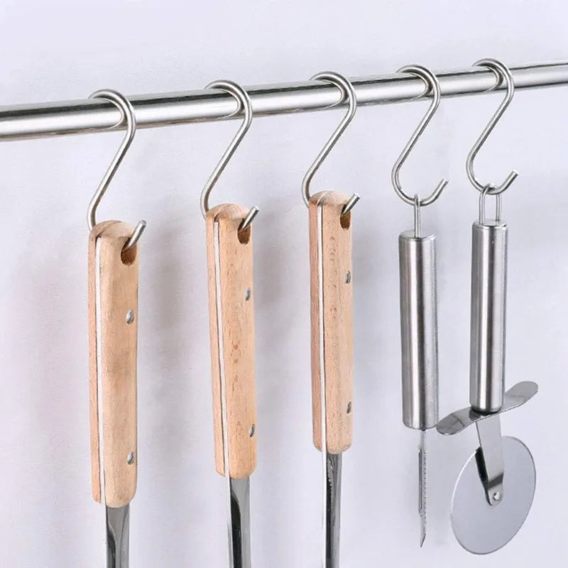 10-30PCS Metal S Hooks Stainless Steel S Shaped Hook for Kitchen Bathroom Bags Clothes Towels Plants Hanging Hangers Holders