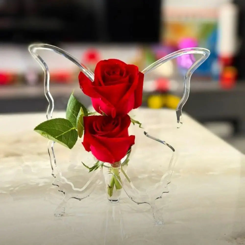 Ins Acrylic Vase Three-dimensional Minimalist Flower Vase Aesthetic Flower Holder Home Decoration