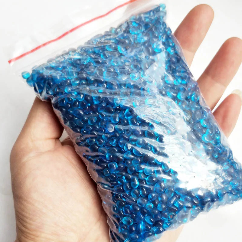 500 grams Aquarium Fish Tank Gravel Light Blue Glass Vase Filler for Fountain Succulent Plant Decorative Rock Pebble Stone