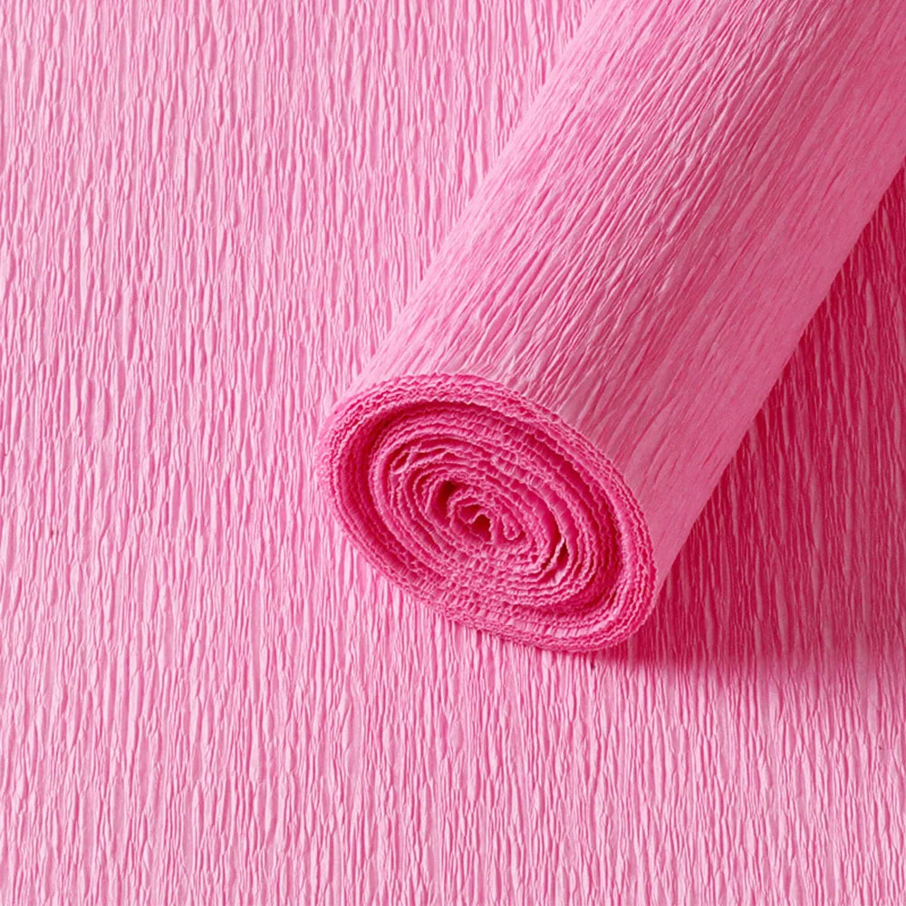 50x250cm Colored Crepe Paper Roll Origami Crinkled Crepe Paper Craft DIY Flowers Decoration Gift Wrapping Paper Craft