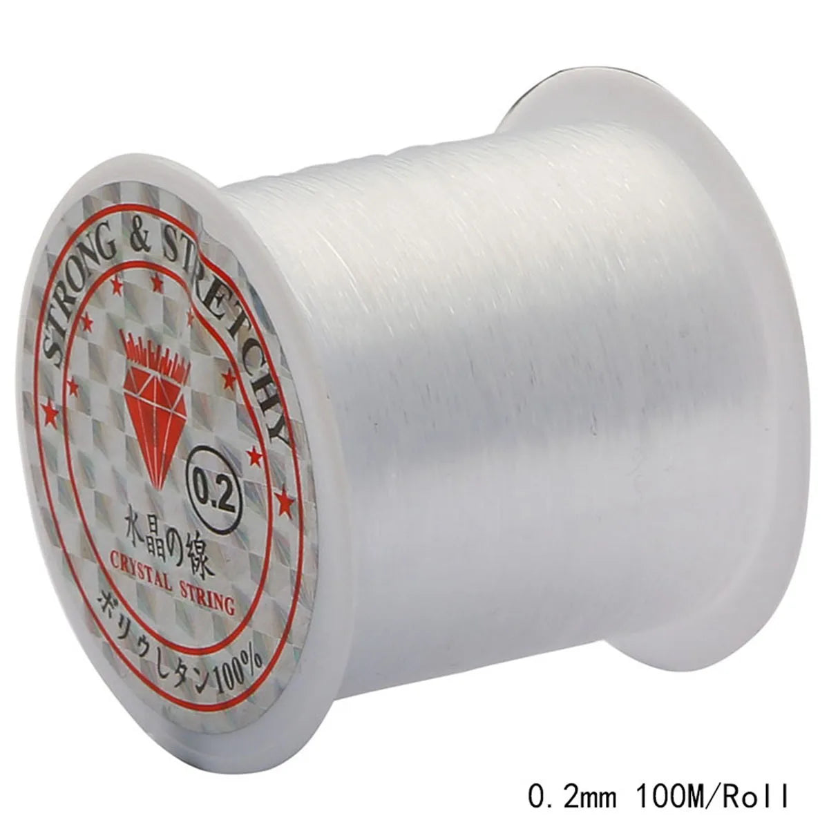 0.2-0.8mm Clear Non-Elastic Crystal Beading Line Invisible Strong Jewelry Wire for DIY Craft Making Round Spool 8-100m Roll Rope