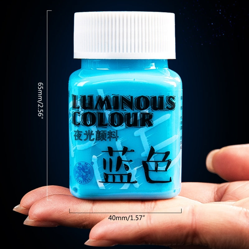E5BA Glow in the Dark Acrylic Paint Fluorescent Paint for Rock Neon Craft Paint