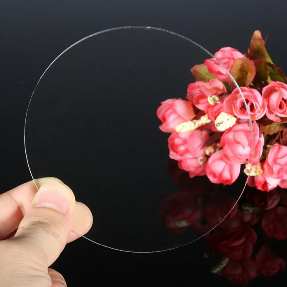 Round Acrylic Sheet Clear 1Mm Ultra Thin Light Weight Craft Disc for DIY Art Projects Scrapbooking Display Mounting Panels
