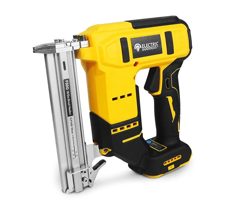 10-30mm Brushless Electric Nail Gun Depth Adjustment Nailer Stapler F10-F30 Furniture Staple Gun For Dewalt 20V Battery Pin