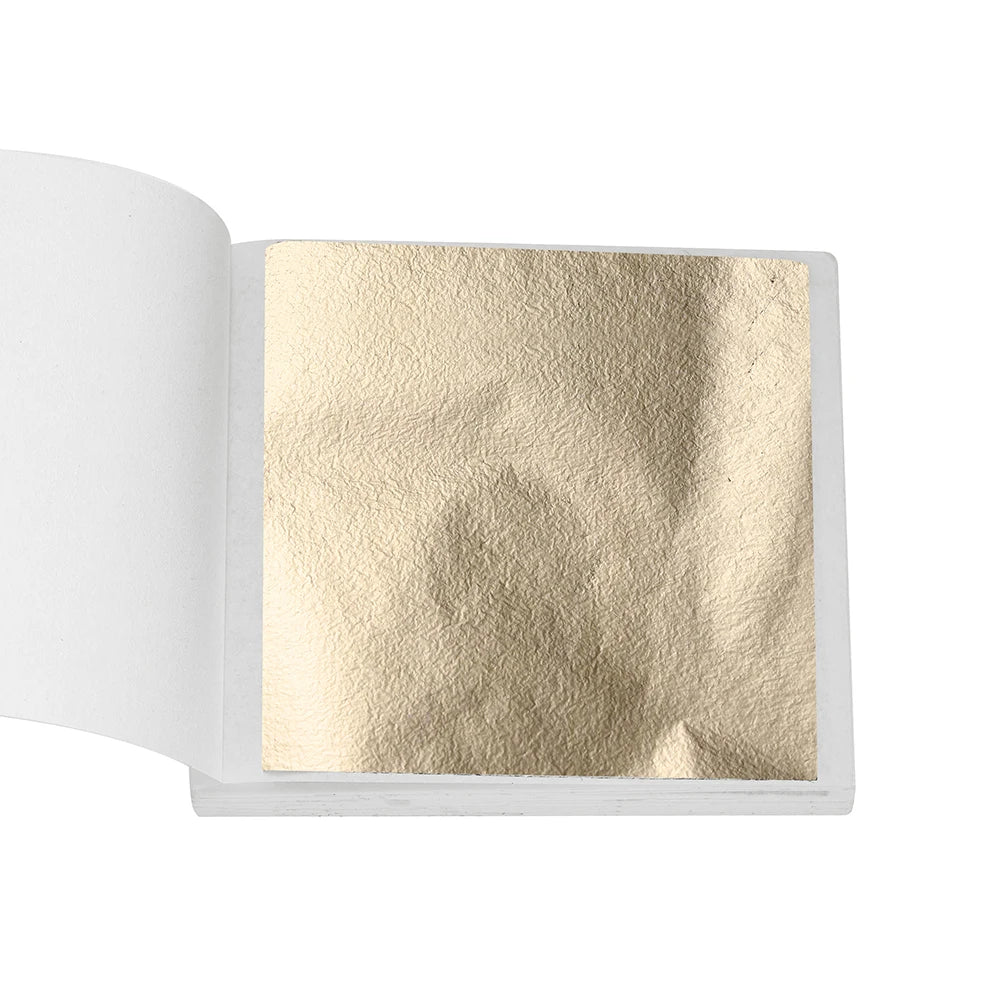 100pcs 8x8cm Imitation Gold Silver Foil Glitters Paper Leaf Sheets DIY Resin Filler Jewelry Making Art Crafts Decor Design Paper