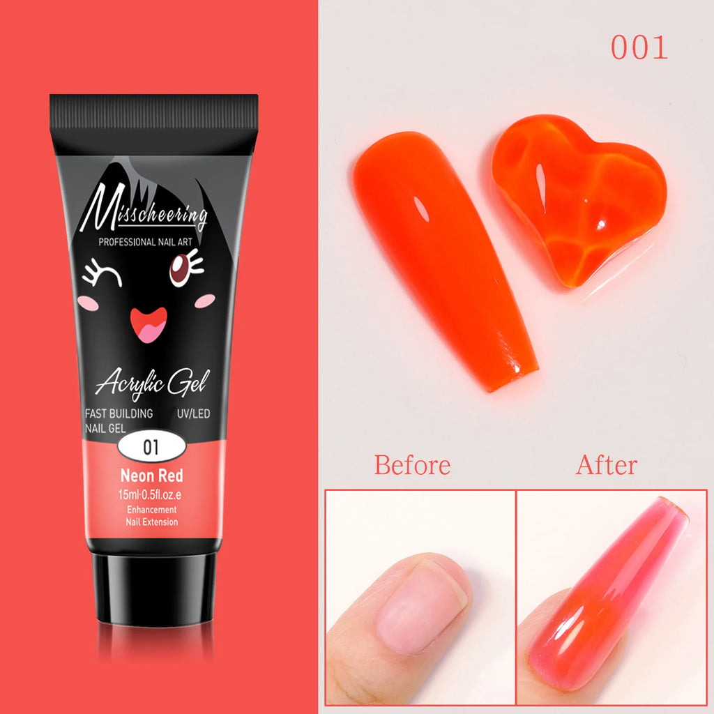 Nail Extension Gel Kit, 12 Colors Extension Nail Extension Gel Set Soak Off UV Gel For All In One Kit Builder Nail Gel Gift
