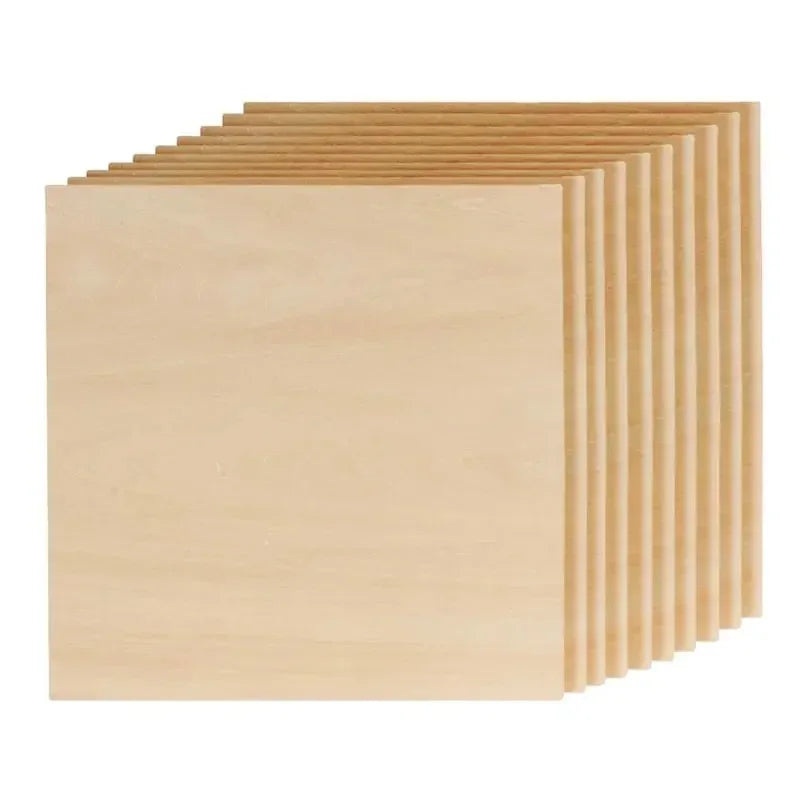 10 PCS Basswood Sheet 3mm Plywood Basswood Sheets Unfinished Thin Wood Sheets For Laser Cutting Engraving DIY Modeling