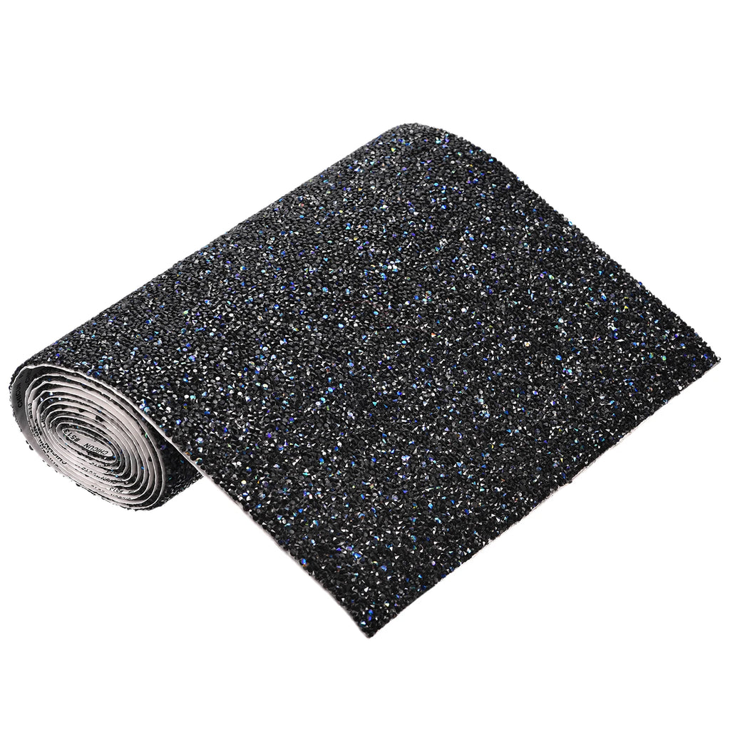 Bling Rhinestone Stickers Resin Decoration Stickers Self-Adhesive Glitter Crystal Sheet Stickers Black Blue AB for Crafts Decora