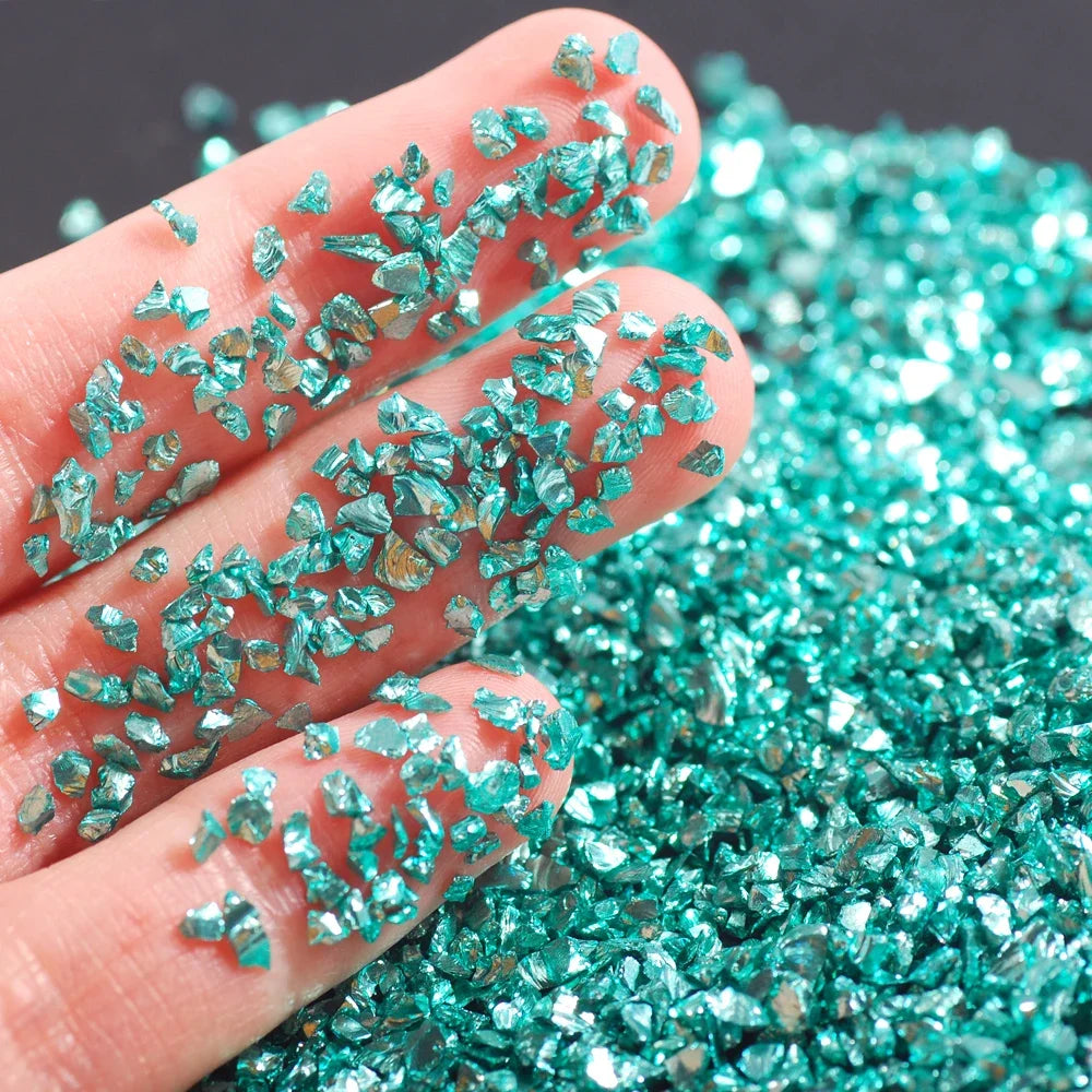 450g/Bag Wholesale Multicolor Flash Irregular Shaped Glass Crushed Stone For DIY 3D Nail Art Decoration/Resin Mold Filler