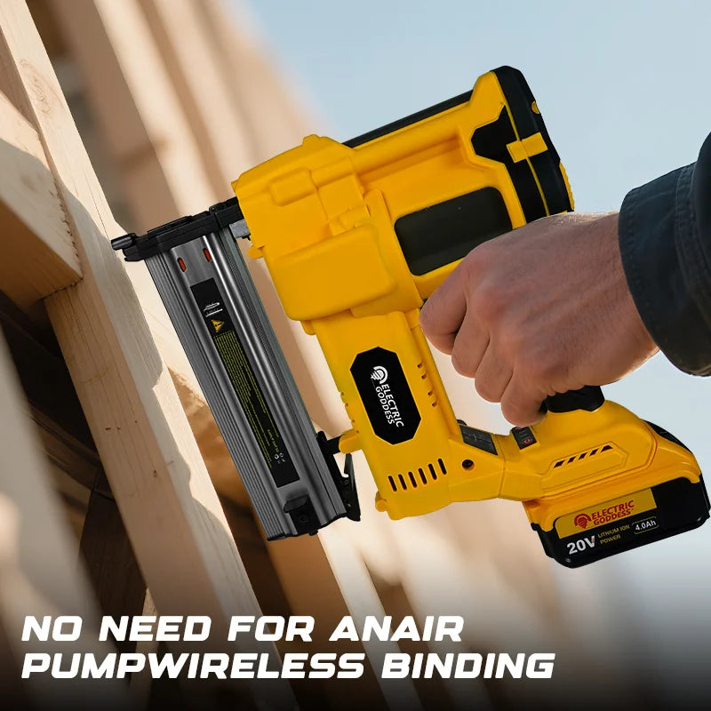 50mm Brushless Electric Nail Gun Depth Adjustment Nailer Stapler F50 Furniture Staple Gun For Dewalt 20V Battery Pin