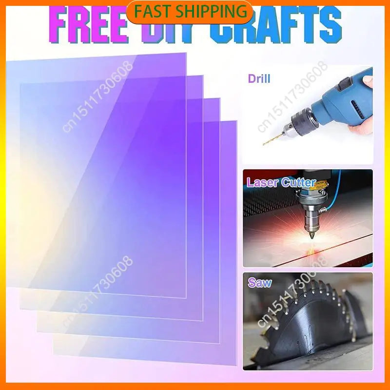 Buy Now Acrylic Colored Translucent Acrylic Iridescent Radiant Sheet Laser-Cutting Acrylic Board,8 X 12 Inch(3 Pack,2.6Mm Thick)