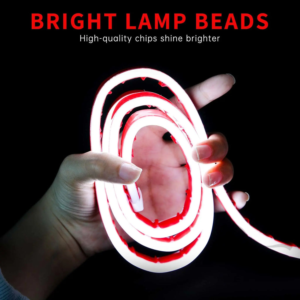 180cm/240cm Car Hood LED Daytime Running Light Strip Waterproof Flexible Auto Decorative Atmosphere Lamp Ambient