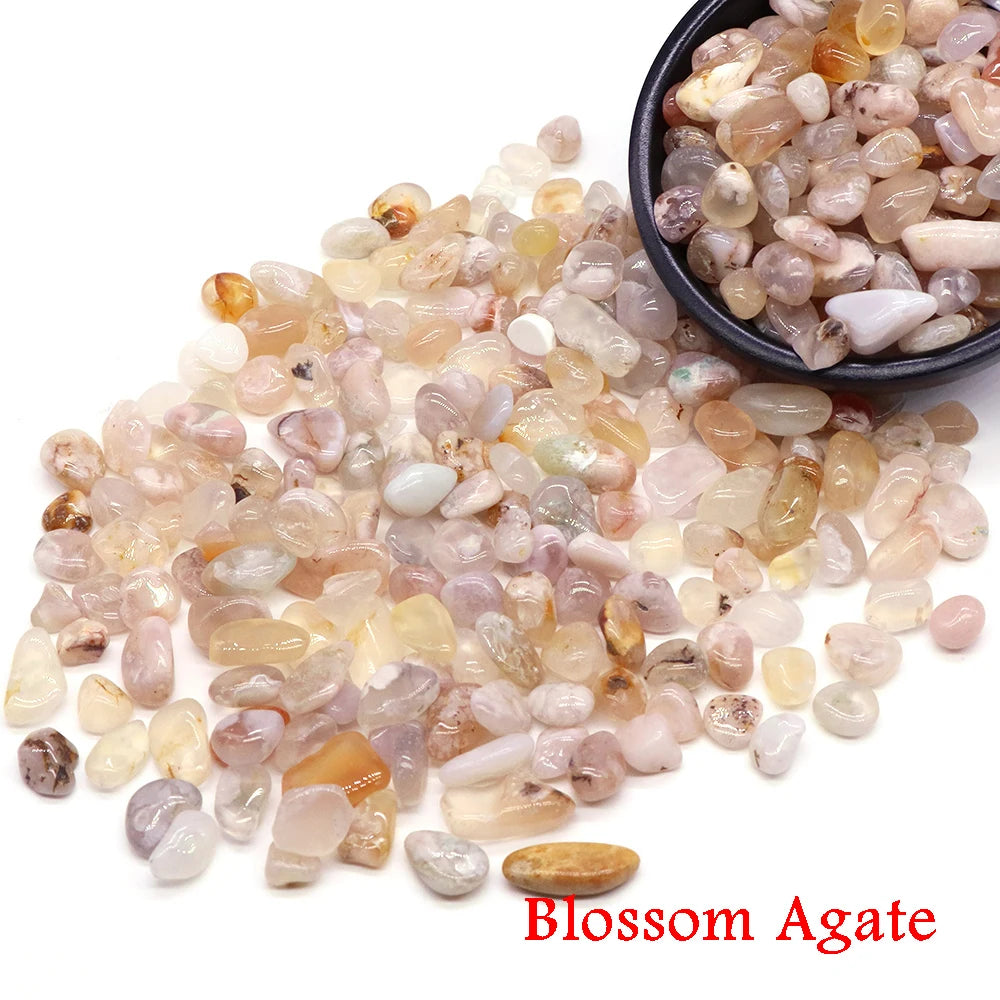 Natural Stone Tumbled Agate Gravel Crystals Chip Quartz Minerals Reiki Healing Specimen Gemstones Home Aquarium Decor DIY Crafts